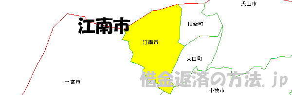 江南市の地図