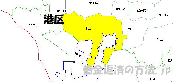 名古屋市港区の地図