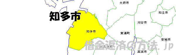 知多市の地図