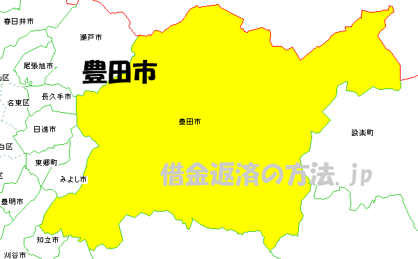 豊田市の地図