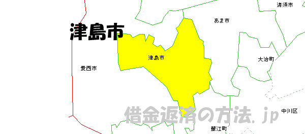 津島市の地図
