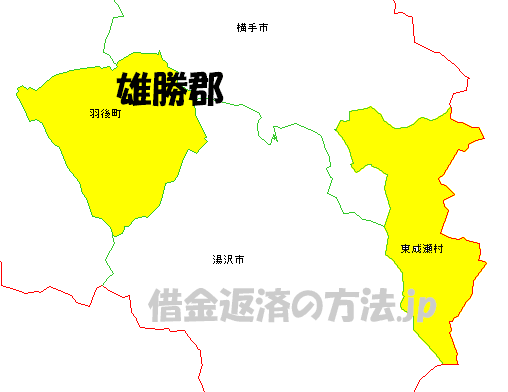 雄勝郡の地図