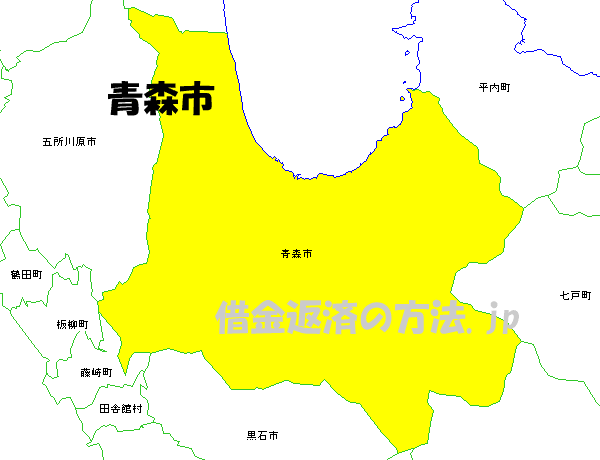 青森市の地図