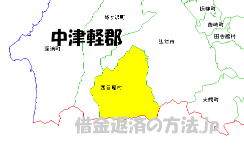 中津軽郡の地図