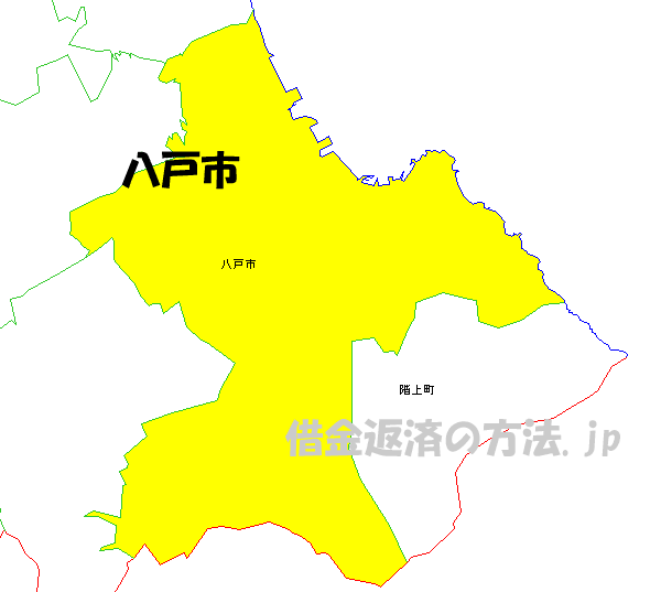 八戸市の地図