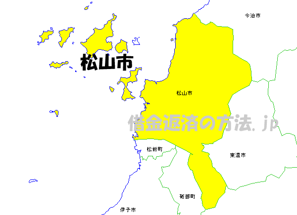 松山市の地図