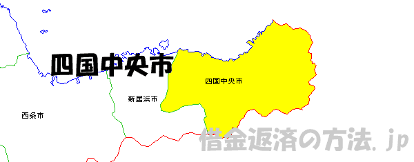 四国中央市の地図