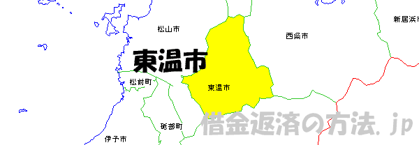東温市の地図