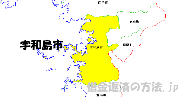 宇和島市の地図