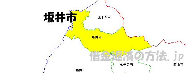 坂井市の地図