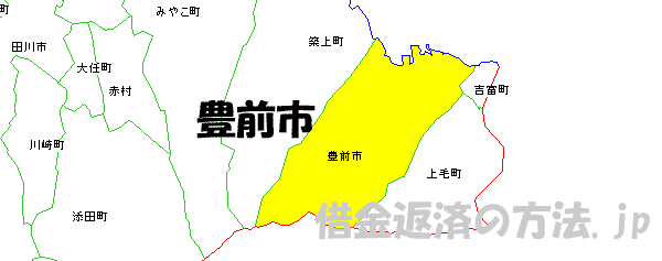 豊前市の地図