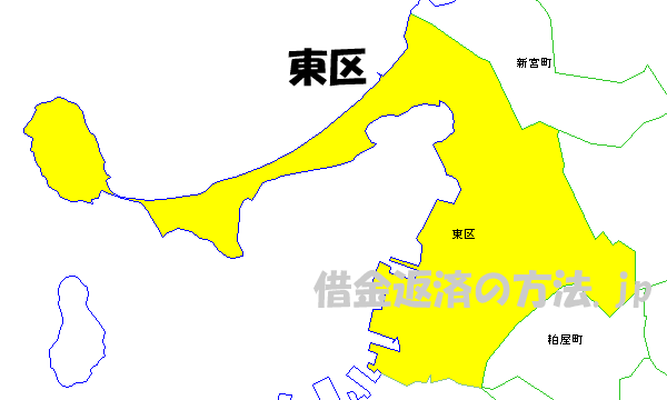 福岡市東区の地図