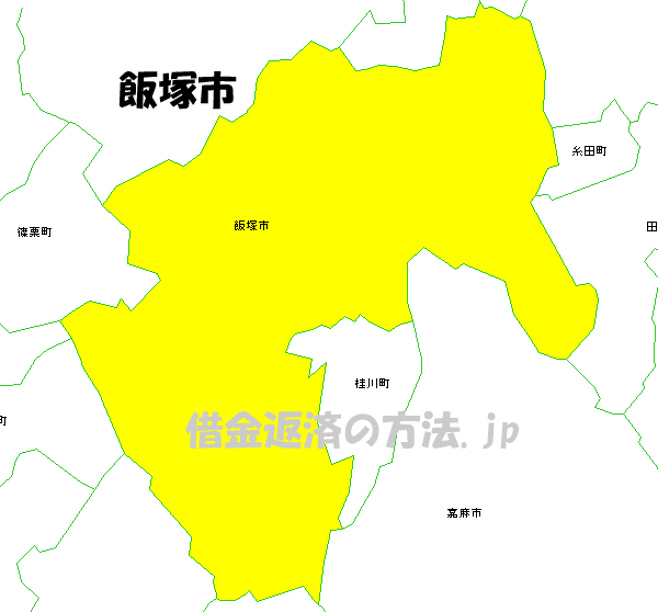 飯塚市の地図