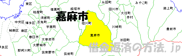 嘉麻市の地図