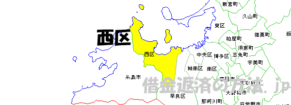 福岡市西区の地図