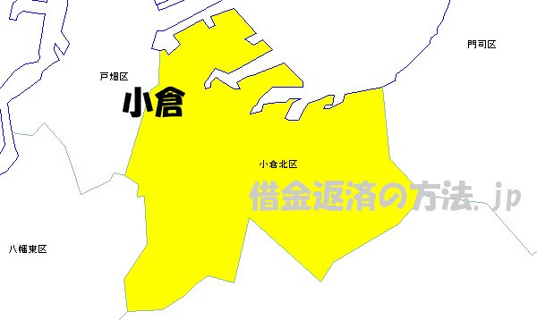 小倉北区の地図