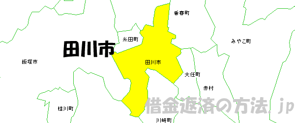 田川市の地図