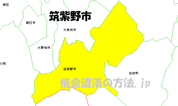 筑紫野市の地図