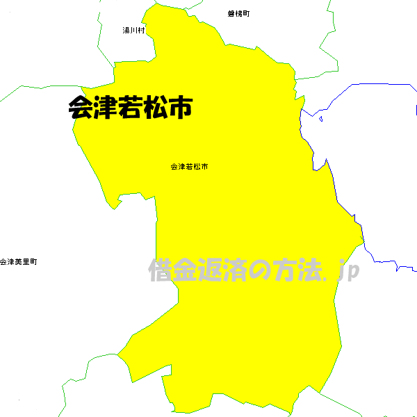 会津若松市の地図