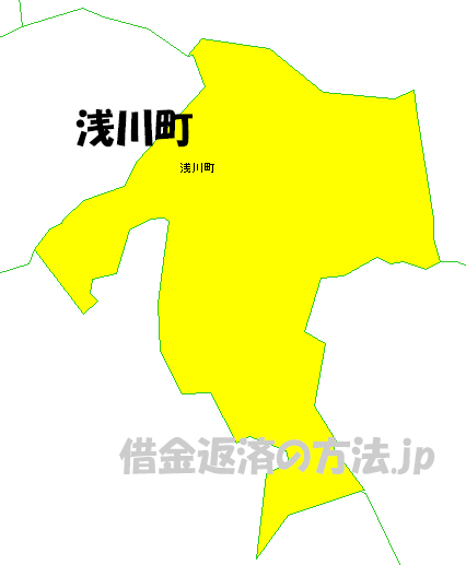 浅川町の地図