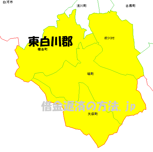 東白川郡の地図