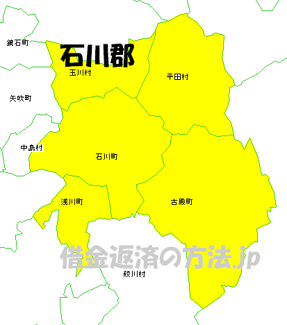 石川郡の地図