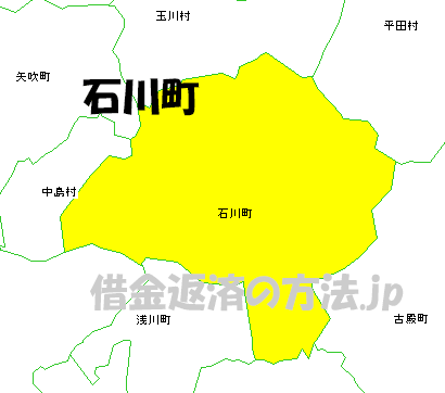 石川町の地図