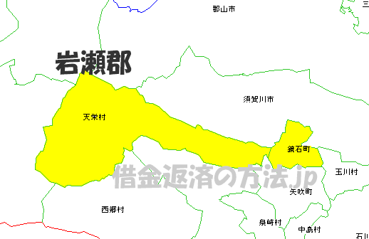 岩瀬郡の地図