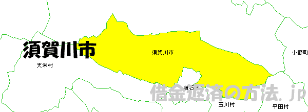 須賀川市の地図