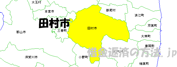 田村市の地図