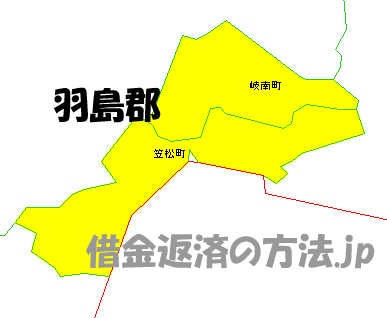 羽島郡の地図