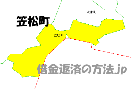 笠松町の地図