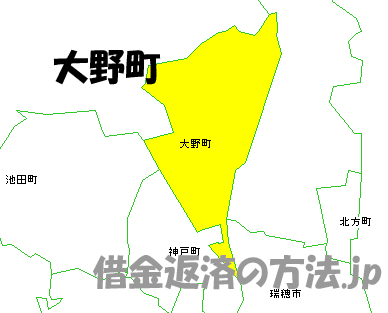 大野町の地図