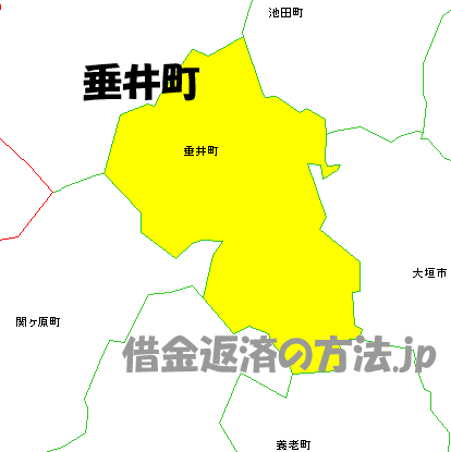 垂井町の地図