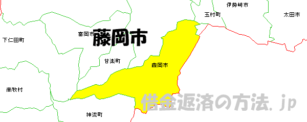 藤岡市の地図