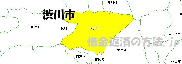 渋川市の地図