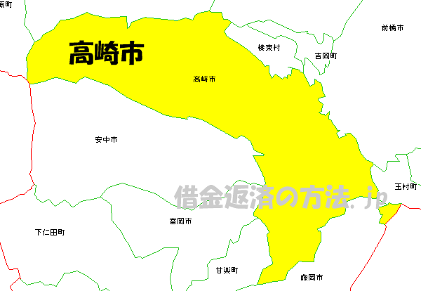 高崎市の地図
