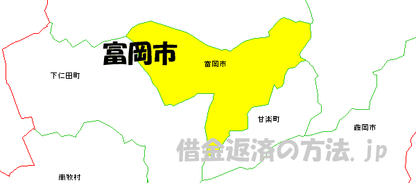 富岡市の地図