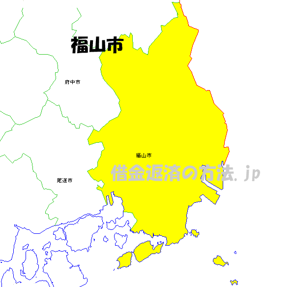 福山市の地図