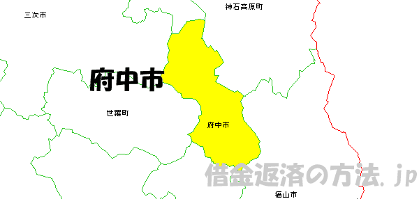 広島県府中市の地図