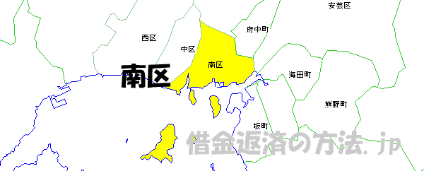 広島市南区の地図