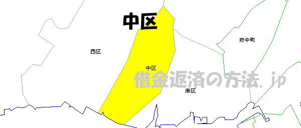 広島市中区の地図