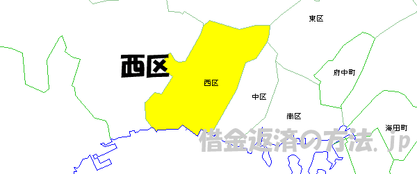 広島市西区の地図
