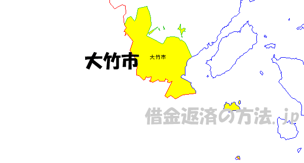 大竹市の地図