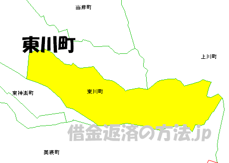 東川町の地図