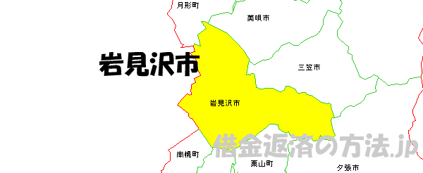 岩見沢市の地図
