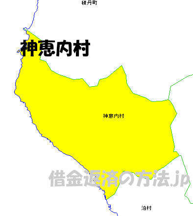 神恵内村の地図