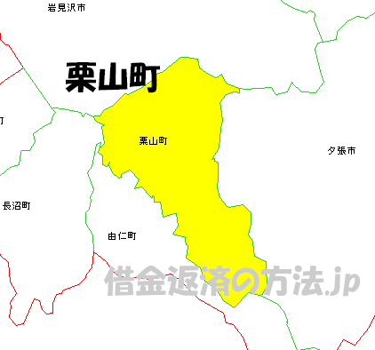 栗山町の地図