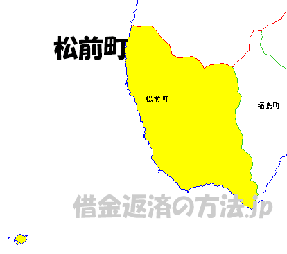 松前町の地図