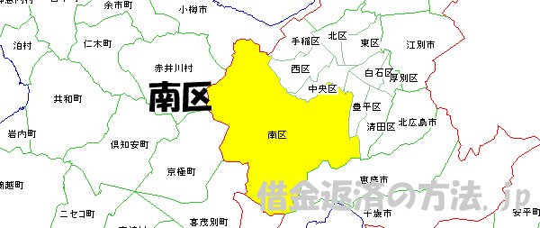 札幌市南区の地図